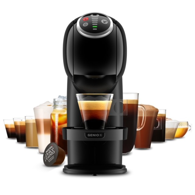 Cafetera de cápsulas  Nescafé Dolce Gusto De'Longhi Genio S Plus EDG315.B,  1600 W, 0.8 L, 15 bar, Sistema Thermoblock, Calentamiento 30 s, Conrol LED