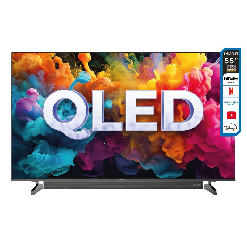 QLED SMART TV 55 4K con Barra de Sonido