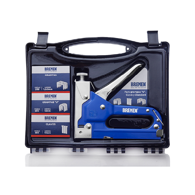 ENGRAMPADORA PARA GRAMPAS Y CLAVOS 4-14MM EN MALETÍN