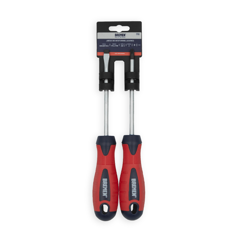 JUEGO DE DESTORNILLADORES 2 PIEZAS (PL 5X100 MM + PH2 5X100 MM)