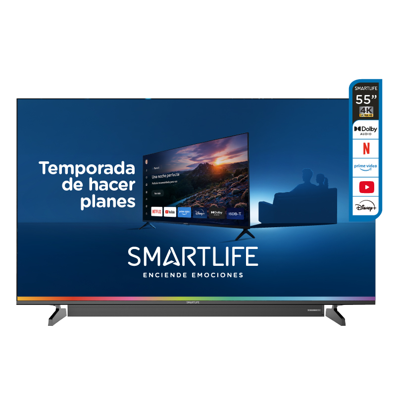 QLED SMART TV 55 4K con Barra de Sonido